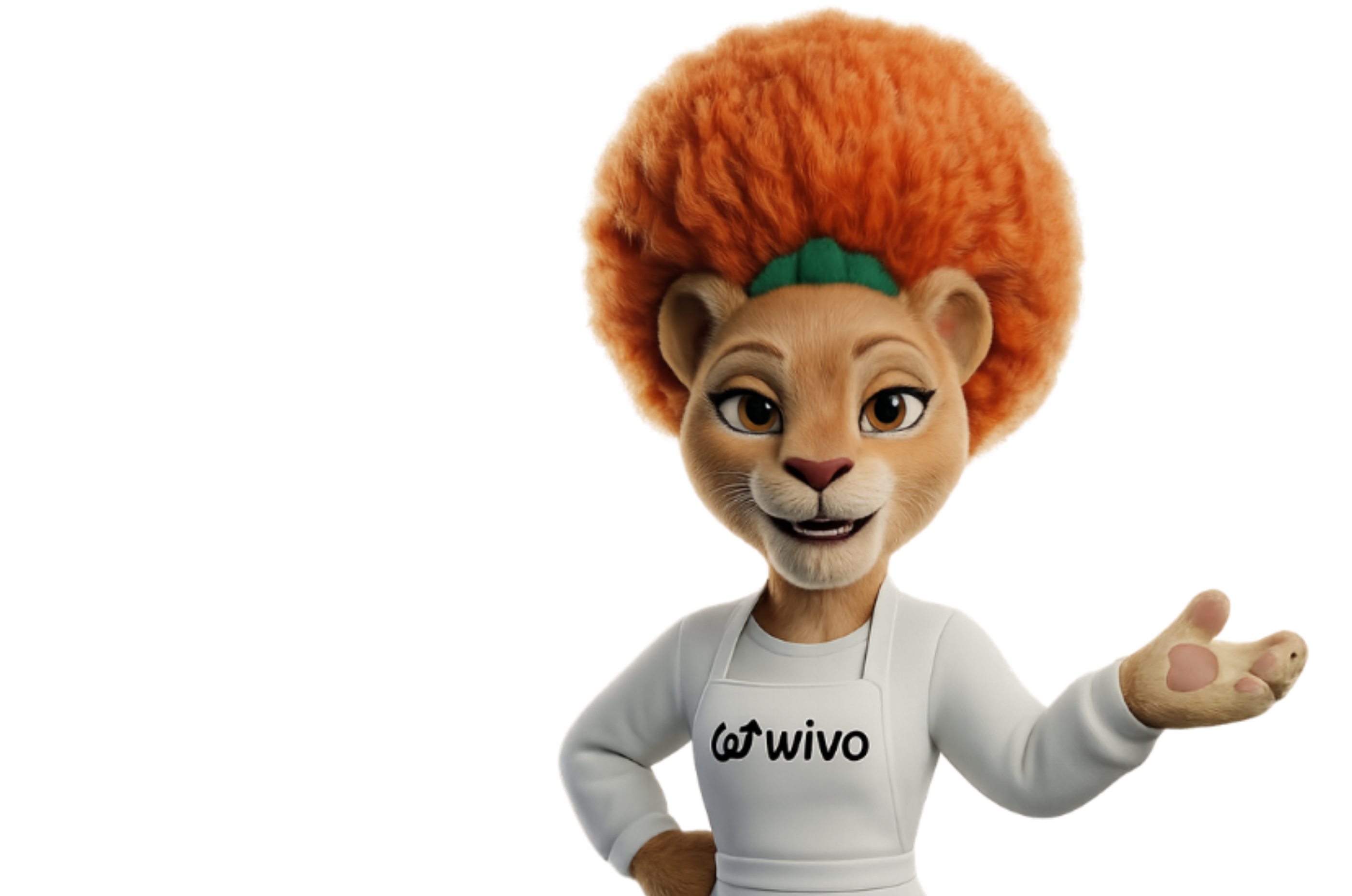 Vanessa, la mascotte commerçante de WIVO, vous accueille